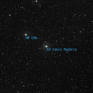 DSS image of 10 Canis Majoris