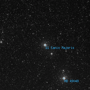 DSS image of 11 Canis Majoris