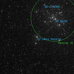 DSS image of 12 Canis Majoris