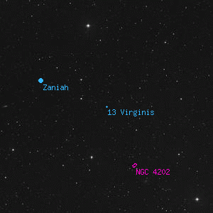 DSS image of 13 Virginis