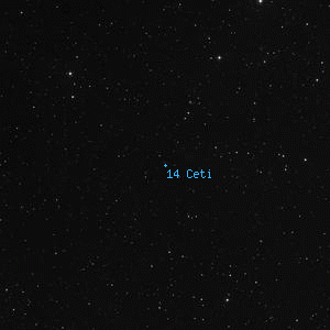 DSS image of 14 Ceti