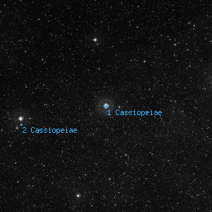 DSS image of 1 Cassiopeiae