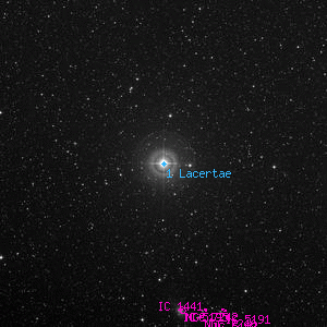 DSS image of 1 Lacertae