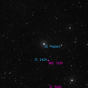 DSS image of 21 Pegasi