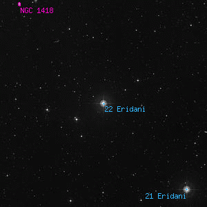 DSS image of 22 Eridani