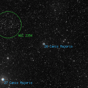 DSS image of 26 Canis Majoris
