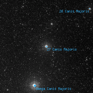 DSS image of 27 Canis Majoris