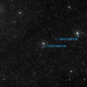 DSS image of 2 Cassiopeiae