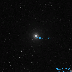 DSS image of 2 Herculis