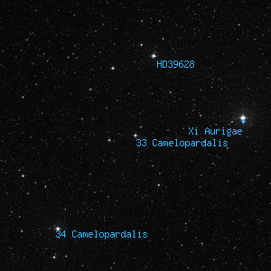DSS image of 33 Camelopardalis