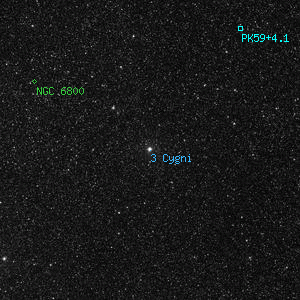 DSS image of 3 Cygni