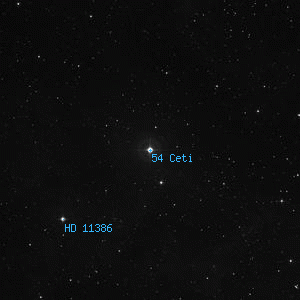 DSS image of 54 Ceti