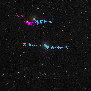 DSS image of 55 Eridani B