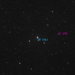 DSS image of 58 Ceti