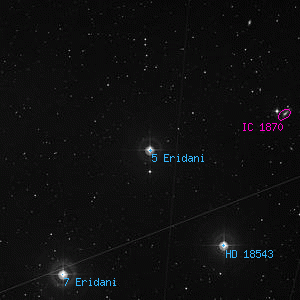 DSS image of 5 Eridani