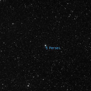 DSS image of 5 Persei