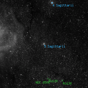 DSS image of 5 Sagittarii