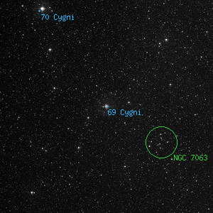 DSS image of 69 Cygni