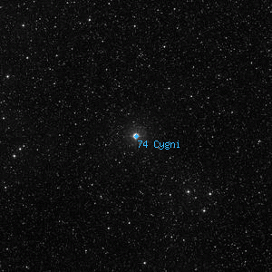DSS image of 74 Cygni