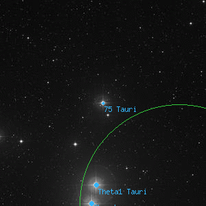 DSS image of 75 Tauri