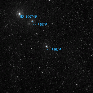 DSS image of 76 Cygni
