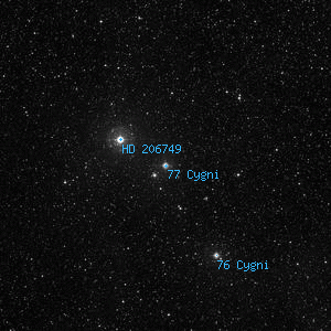 DSS image of 77 Cygni