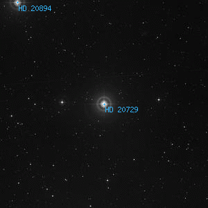 DSS image of HD 20729