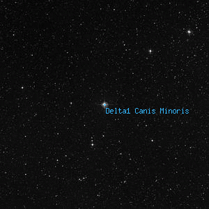 DSS image of Delta1 Canis Minoris