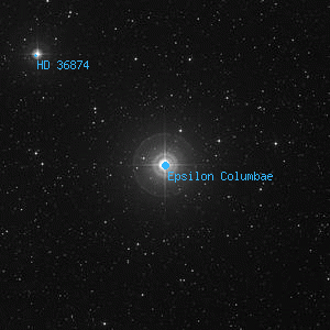 DSS image of Epsilon Columbae
