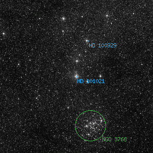 DSS image of HD 101021