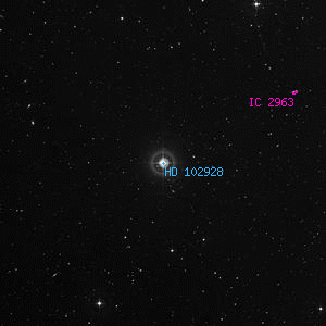 DSS image of HD 102928