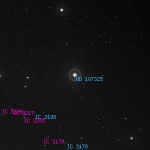 DSS image of HD 107325