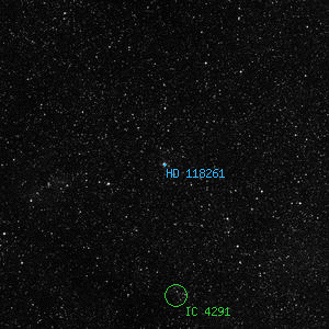 DSS image of HD 118261