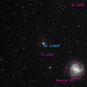 DSS image of HD 118646