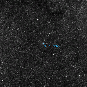 DSS image of HD 118666