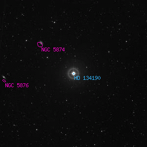 DSS image of HD 134190