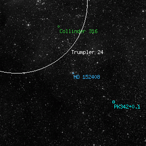 DSS image of HD 152408