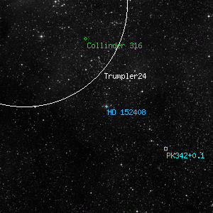 DSS image of HD 152408