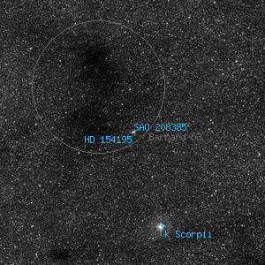 DSS image of HD 154195