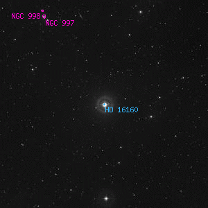 DSS image of HD 16160
