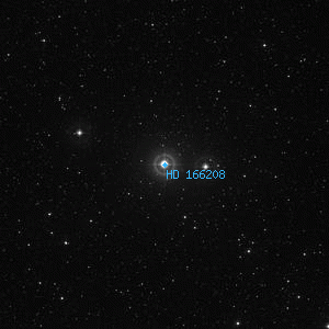DSS image of HD 166208
