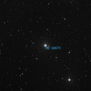 DSS image of HD 16673