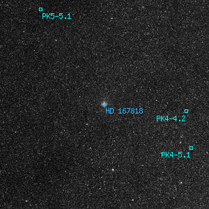 DSS image of HD 167818