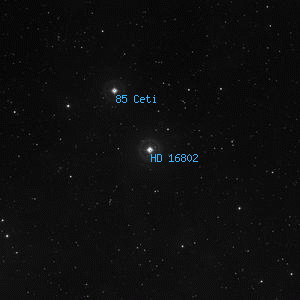 DSS image of HD 16802