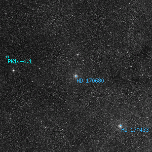DSS image of HD 170680