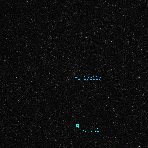 DSS image of HD 173117