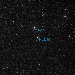DSS image of HD 182990