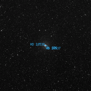 DSS image of HD 18537