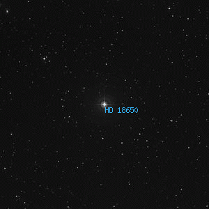 DSS image of HD 18650