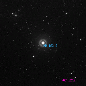 DSS image of HD 19349